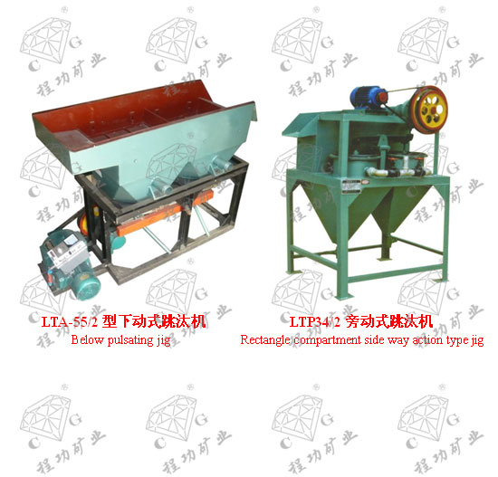 LTA-55/2型下动式跳汰机 LTP34/2旁动式跳汰机 Below pulsating jig Rectangle compartment side way action type jig